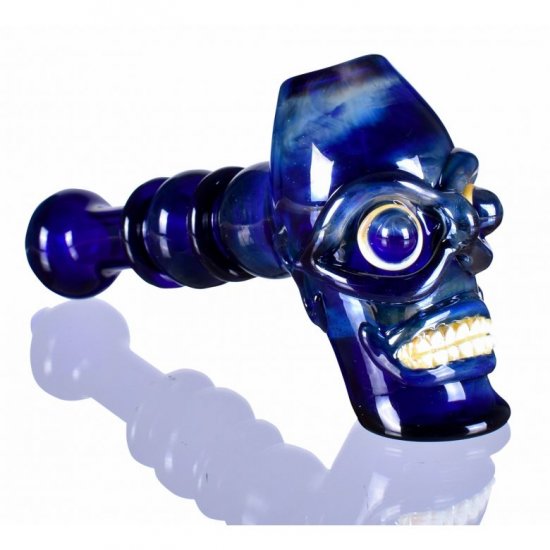 8\" The Terminator Hammer Bubbler - Aqua Blue New