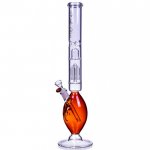 21 Inch Tree Per with Splash Guard Glass Bong Water Pipe New