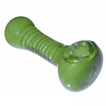 4" Twisted Spiral Hand Pipe - Olive New