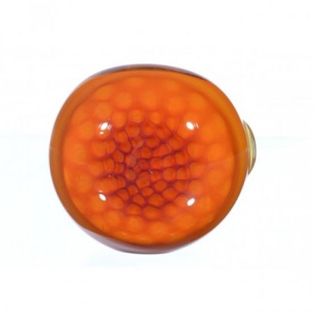 Honeycomb Orange Spinning Tornado Glass Spoon Hand Pipe