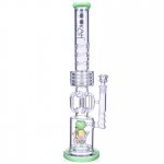 Smoke Realm - Lookah? - 21" Double Chamber Honeycomb Perc Bong - Assorted Color New