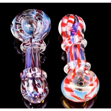 3" Double Ring Fumed Glass Spoon Pipe - Buy one Get One Free ! For Limited Time New