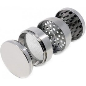 Hallucinating Herb - Chromium Crusher? - Dual Four Part Grinder - 63mm - Gun Metal New