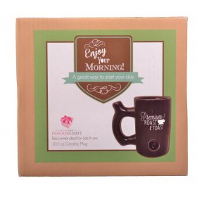Smoke Espresso - 2 In 1 Roast and Toast Coffee Mug Plus Smoking Hand Pipe New