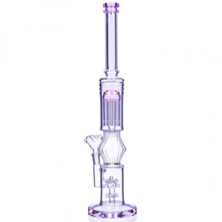 16" Inch Large Sprinkler to Tree Perc Bong Glass Water Pipe - 14mm Male Dry Herb Bowl - Pink New