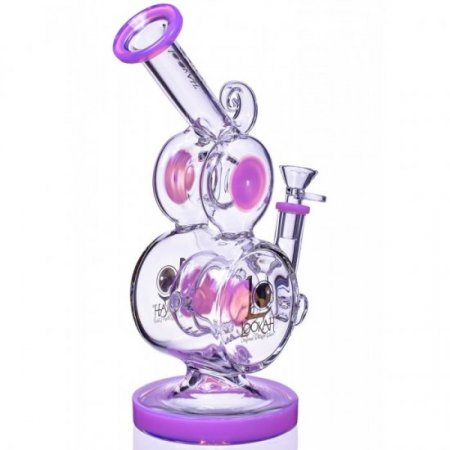 M'Lady - Lookah? - Double Chambler Showerhead Perc Bong - Pink New