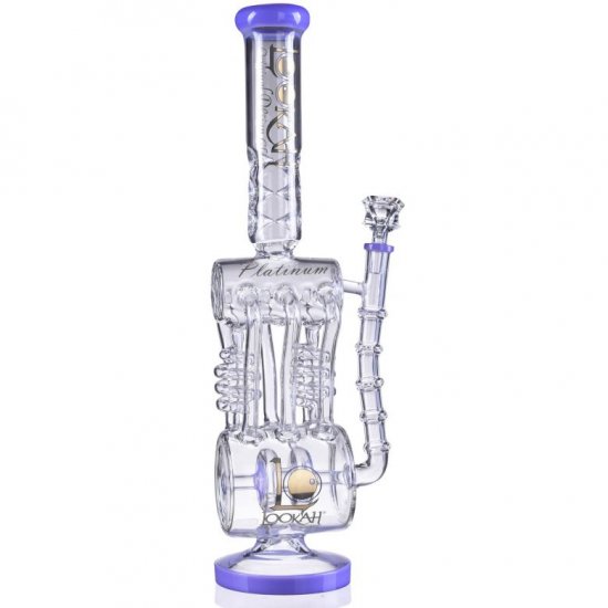 The Missing Alderaan Relic - Lookah Platinum Series Bong - 18\" Barrel Spiral Blast Recycle Ice Glass Bong - Slime Purple New