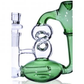 7" DNA Helix Twist Recycler - Green New