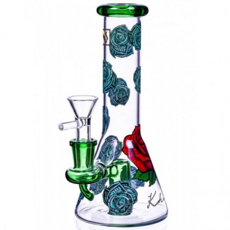 Erick Khan Rose Beaker Bong New