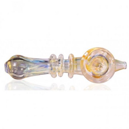 The Kings Pipe - 5" Color Changing Golden Fumed Glass Hand Pipe New