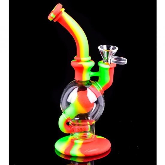 Smoke Travel Machine - 8\" Silicone Hybrid Bong New