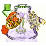 Fish Aquarium Tattoo Bong - 10" Recycler With Showerhead Perc New