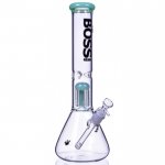Boss Glass - 14" Single Chamber Bong 5MM Thick & Heavy - Slime Green New