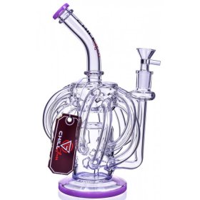 The Blizzard - ChillGlass - 10" In N Out Arm Recycler Bong - Purple New