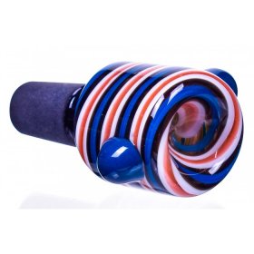 Strawberry Candy Cane - 14mm Male Dry Herb Bowl Accessories New