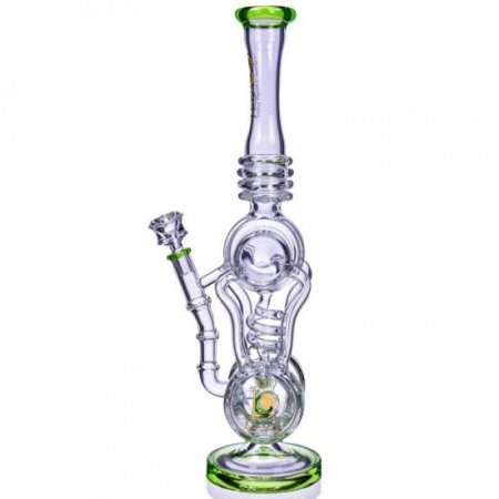 Twin Turbo - Lookah? - 16" Double Barrel Recycler Bong - Clear New