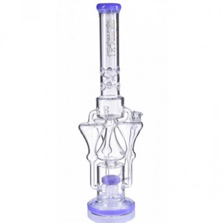 The Nordic Artifact - Lookah Premium Series - 21" Triple Tornado Chamber with Electric Sprinkler Perc - Fresh Purple New