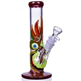 The Smoke Devil - 9" Cylinder Glow in The Dark Bong New