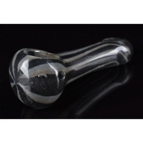 3.5" Zebra Glass Pipe - Ash black New
