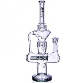 Smoking Prince - Lookah? - 17" Inline Recycler Perc Bong - Winter Green New