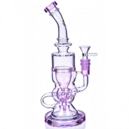 On Point Glass - 10" Fab Egg Recycler Bong - Pink New