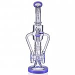 Kelex Inspired Bong - 13" Lookah Bong with shower head And Barrel Perc Bucket - Slime Purple New