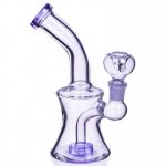 Smokey Meadows - Tilted Neck Showerhead Perc Bong - Purple New