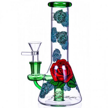 Erick Khan Rose Beaker Bong New