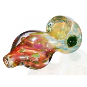 3.5" Twister Glass spoon Hand Pipe - Fumed Shiny New