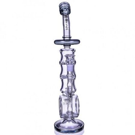 The Rings Trophy - Lookah Premium Series - 17" Matrix to Honeycomb Perc Bong - Clear Black New