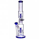 Chill Glass 19" Bong with Double Inline Matrix Perc - Blue New