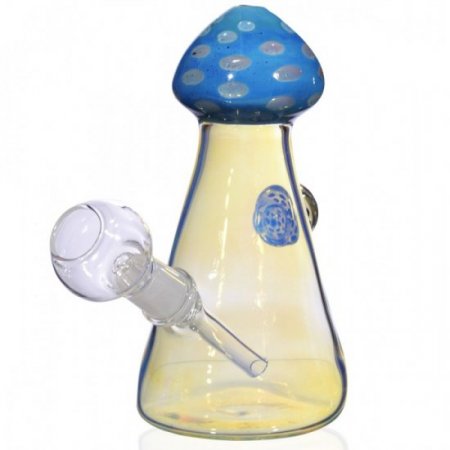 6" Cute Mushroom Bong With Dry Bowl and A Concentrated Dab Rig New