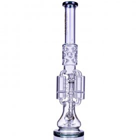 Strange Smoke - Lookah? - 20" Sprinkler Perc And Quad Honeycomb Bong - BLUE COLOR!!! New