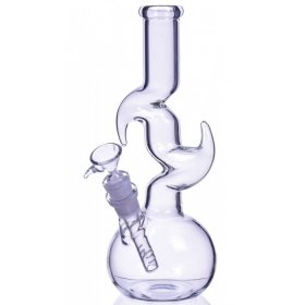 Smokey Meadows - Tilted Neck Showerhead Perc Bong - Purple New