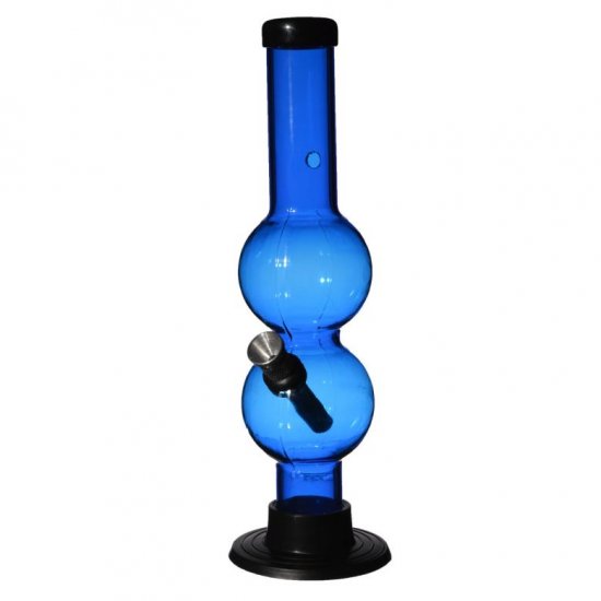 8\" Double Bubble Acrylic Water Pipe - Assorted Colors New