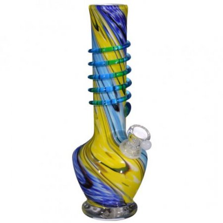 8-10" Wire Wrap Bong - rainbow sherbet New