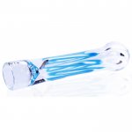 3" Striped Chillum - Blue N White New