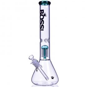 Boss Glass - 16" Single Chamber Bong 5MM Thick & Heavy - Winter Green New