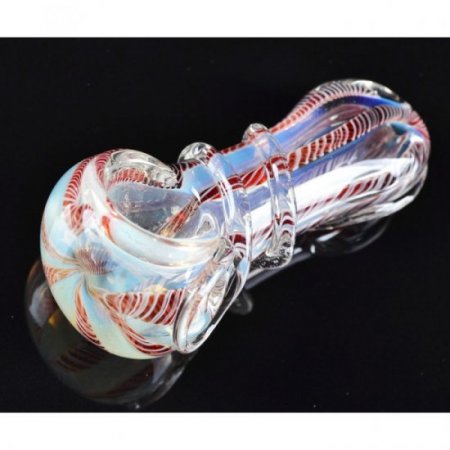 3" Asclepius Glass Hand Spoon Pipe - Fumed New