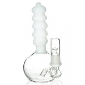 The Portable Lava Tube Mini Oil Dab Rig with Oil Dome and Nail and Dry Herb Bowl - White New
