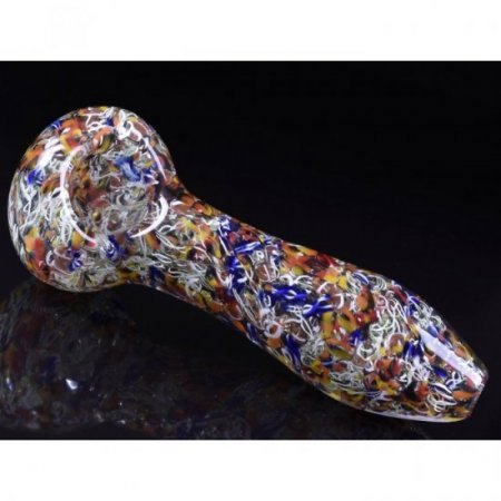 4" Crazy Confetti Glass Hand Pipe New