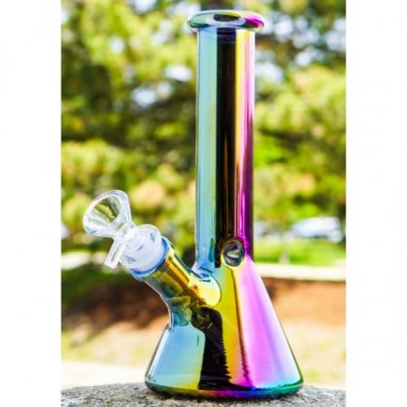 8" Iridescent Color Change Beaker Bong - Rainbow New