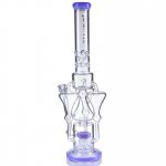 The Nordic Artifact - Lookah Premium Series - 21" Triple Tornado Chamber with Electric Sprinkler Perc - Fresh Purple New