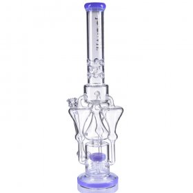 The Nordic Artifact - Lookah Premium Series - 21" Triple Tornado Chamber with Electric Sprinkler Perc - Fresh Purple New