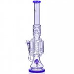 Chamber's of Secrets - SMOQ Glass - 22" Quad Honeycomb to Sprinkler Perc Bong - Purple New