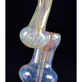 6" Golden Fumed Spotted Bubbler - Extra Heavy New