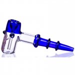 King of The Dead - 7.5" Tripe Ringed Hammer Bubbler - Blue New