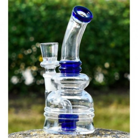 7" Tilted Neck Showerhead Bong New