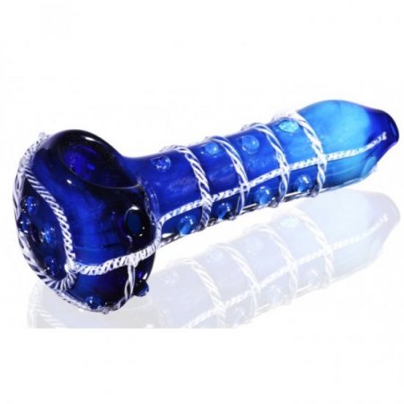 4.5" Rain Drop Glass Pipe - Ocean Pebble New