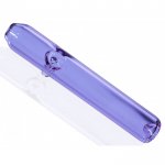 6" CLEAR PURPLE STEAMROLLER Glass Hand Pipe New